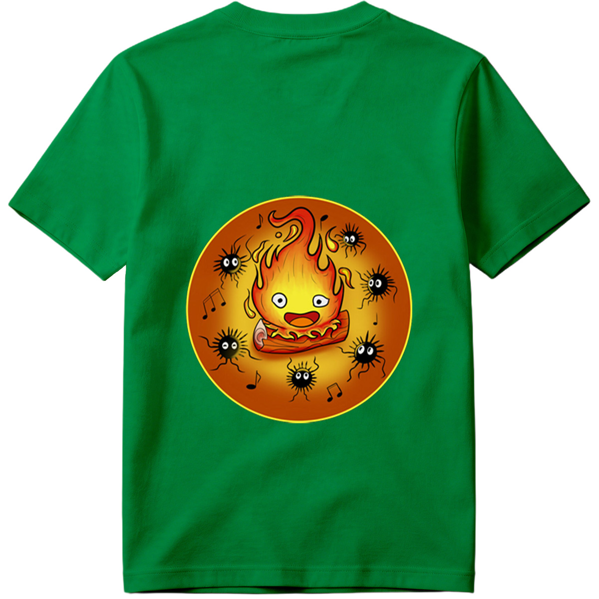 Flame Character with Spiders and Music Notes - Tee
