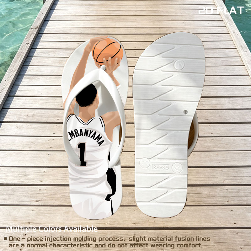 Wembanyama Shooting Basketball, Player #1 in Action -  flip-flops
