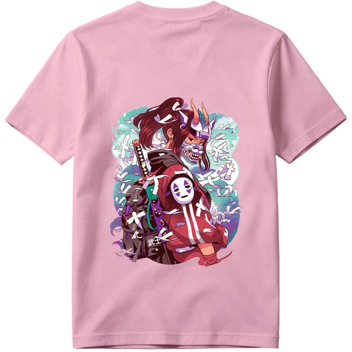 Samurai Warrior with Mask and Katana - Tee