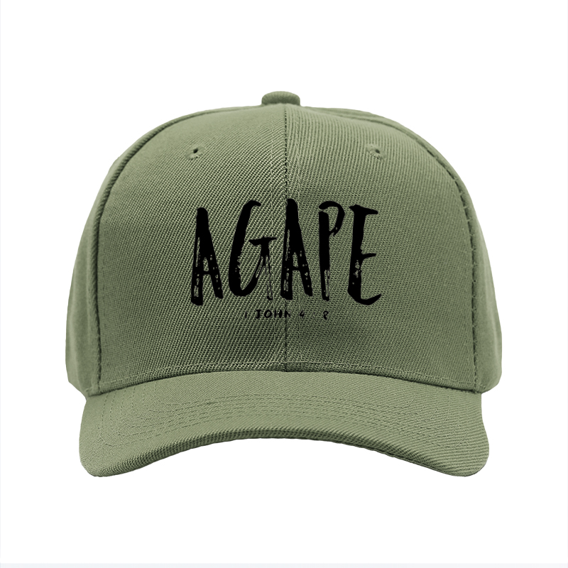 1pc New Baseball Cap AGAPE 1 JOHN 4:8 Print Unisex Adjustable Size Outdoor Casual Wear for Adults and Teens