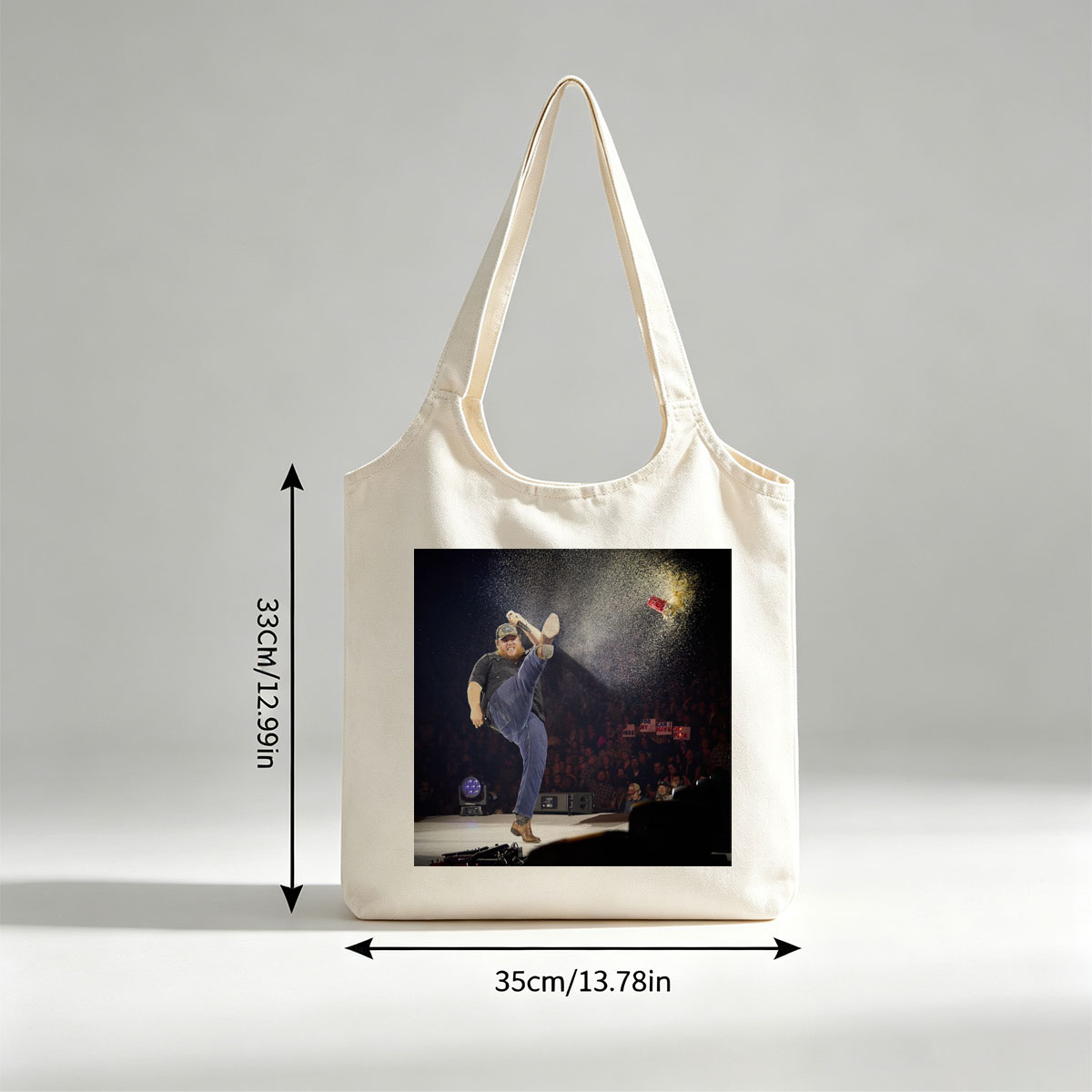Luke Combs Kicks Can of Confetti on Stage During High-Energy Performance - Canvas shoulder bags/