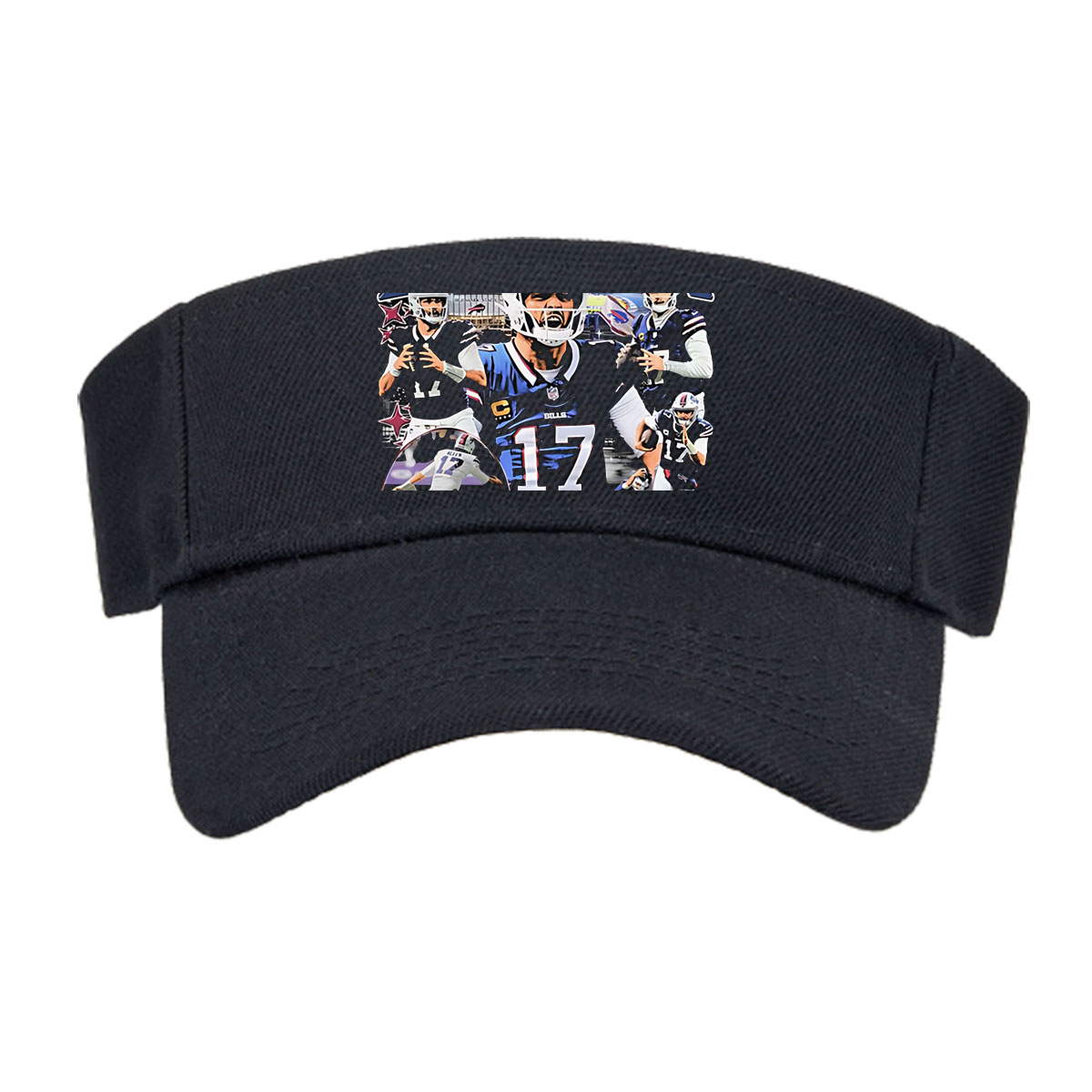 Josh Allen, Buffalo Bills QB #17, NFL Football Star in Action -  Visor cap