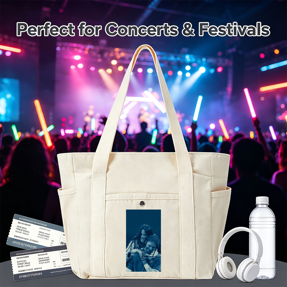 Lana Del Rey and Jack Antonoff on Stage Sharing a Joyful Moment During Live Performance - Multi-pocket bags