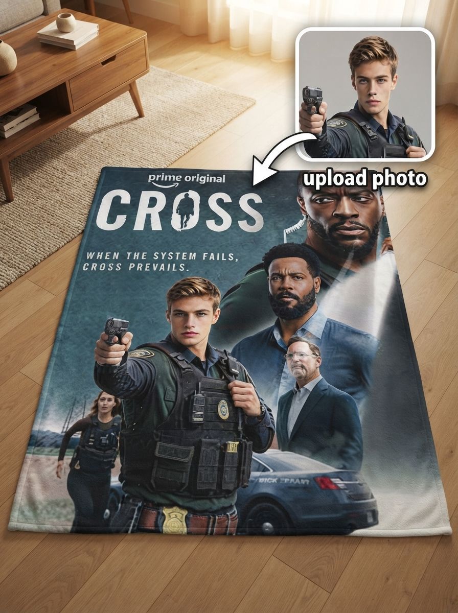 Custom Photo Face Flannel Blanket, Personalized Drama Portrait Soft Throw, Skin-Friendly Cozy Blanket for Bed Sofa