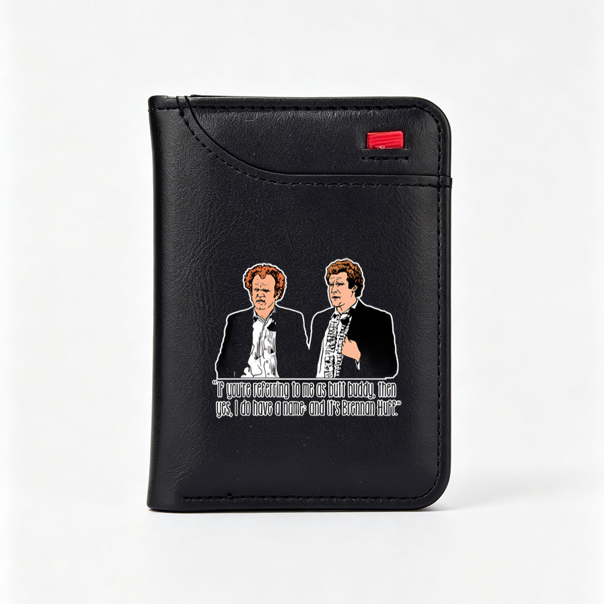 Brennan Huff and Buff Buddy: A Comedy Duo in Tuxedos - Vertical Style Wallet