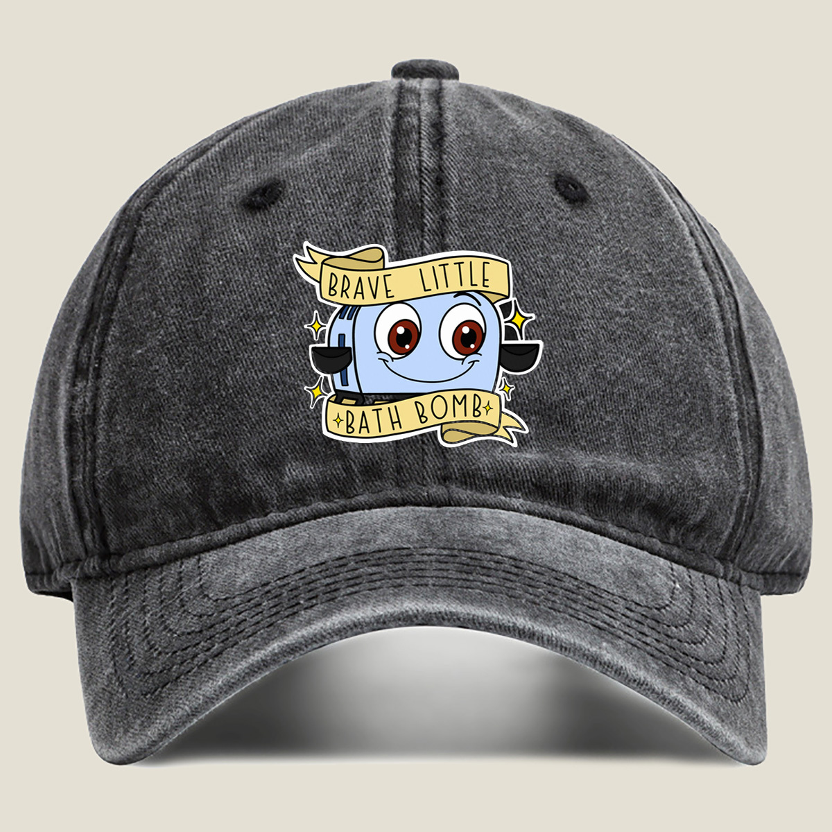 Brave Little Bath Bomb - Washed Denim - Baseball Cap