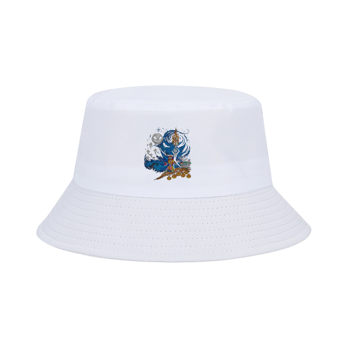 The Nightmare Before Christmas: Jack Skellington and Sally in a Magical Night Scene - Fisherman's Hat