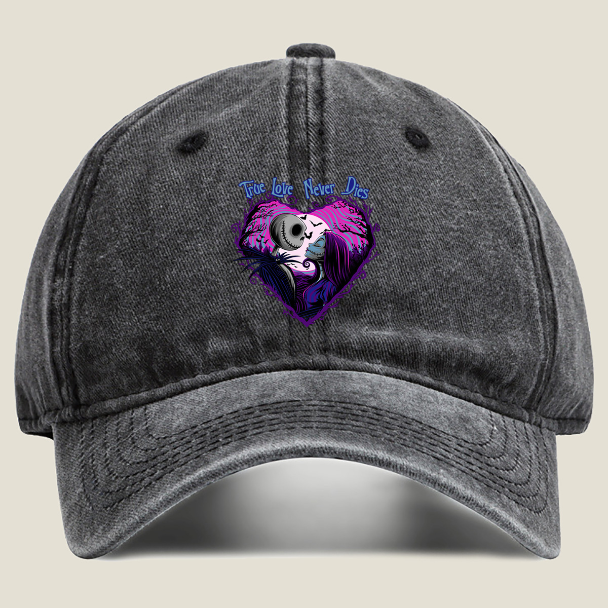 Jack and Sally - True Love Never Dies - Washed Denim - Baseball Cap