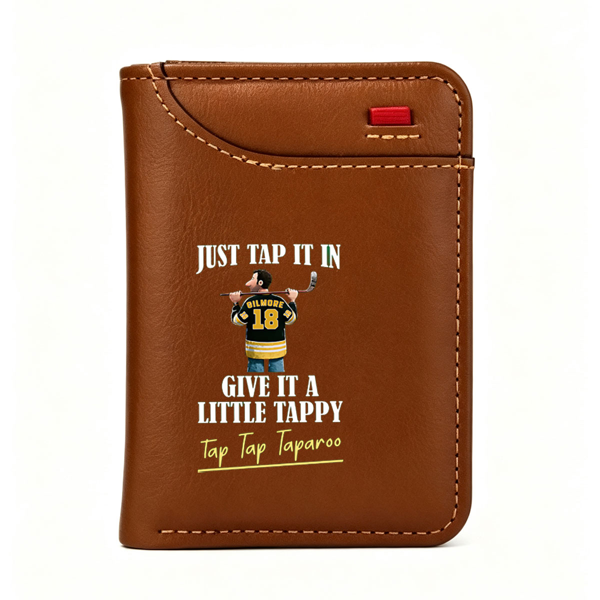 Gilmore 18 Hockey Player: Just Tap It In, Give It a Little Tappy - Vertical Style Wallet