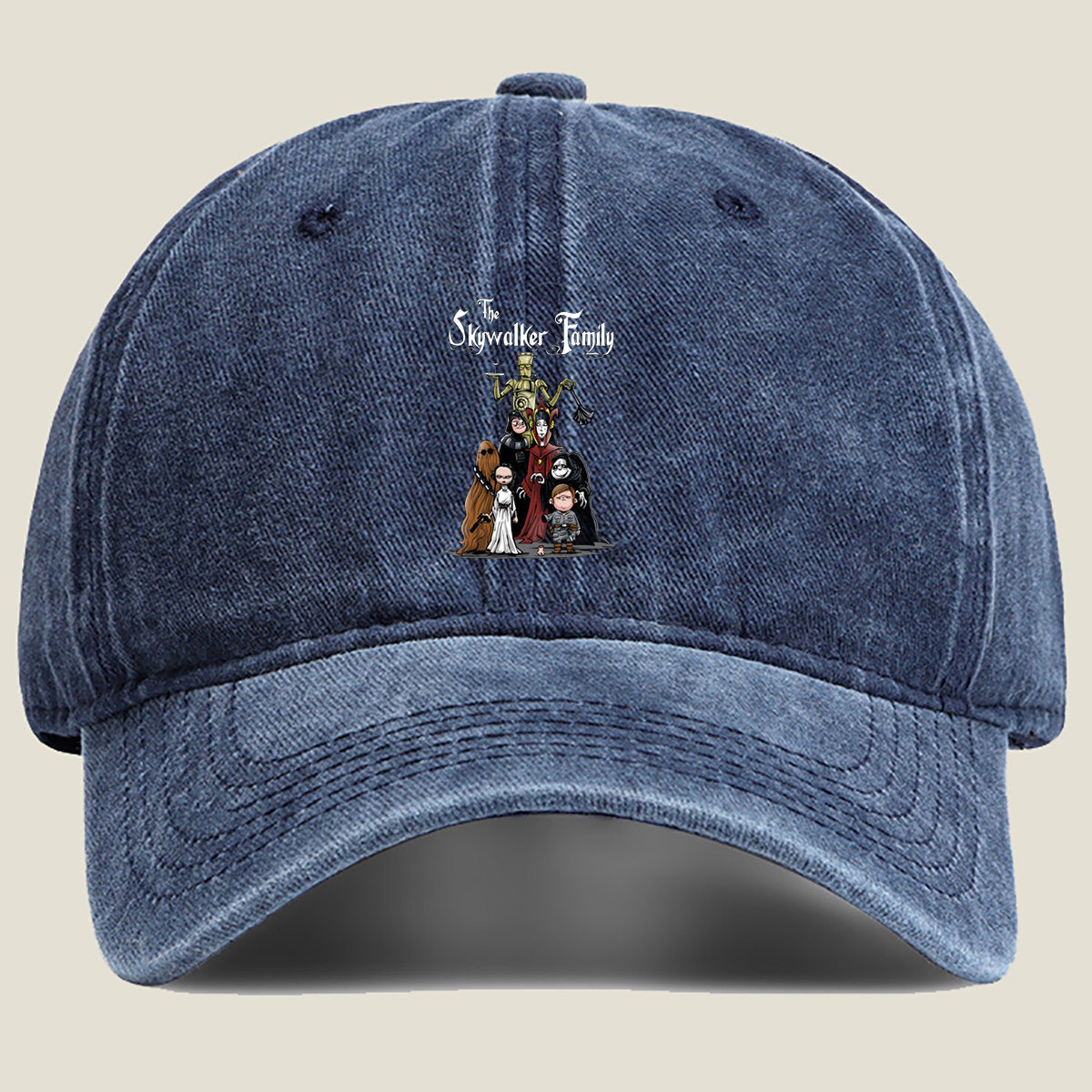 The Skywalker Family: A Star Wars Character Parody - Washed Denim - Baseball Cap