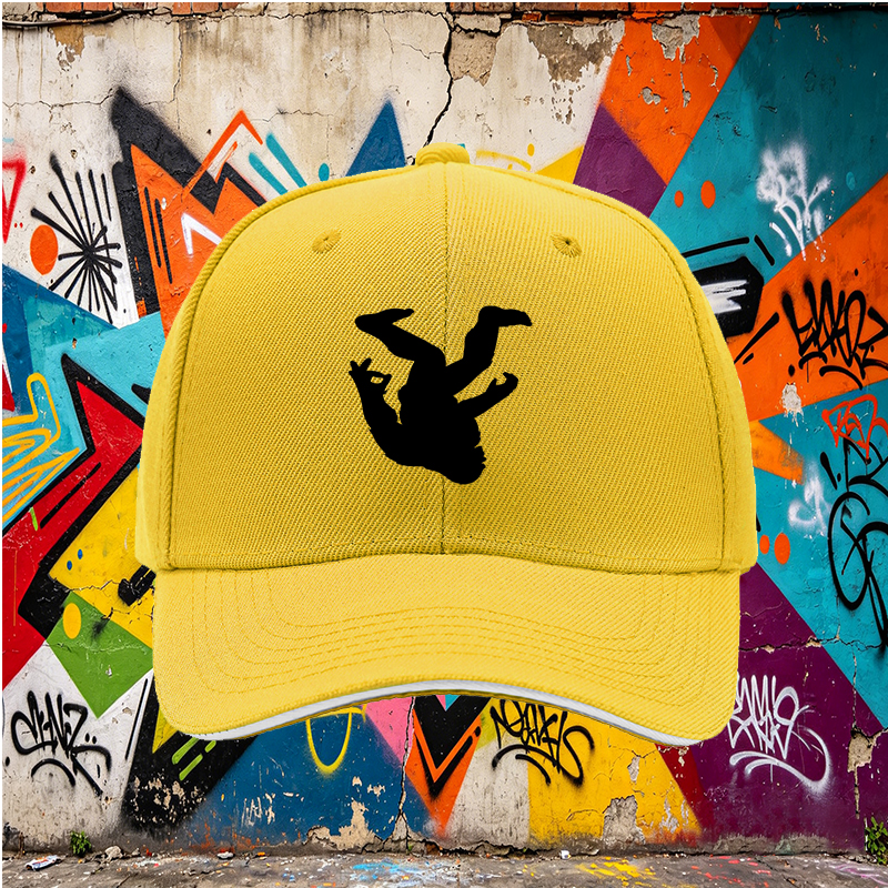 Unisex Classic Sandwich Hat with Bigfoot Silhouette Print - Lightweight Cotton Cap for Outdoor Adventures, Hiking, Camping, and Casual Wear - Perfect for Nature Enthusiasts and Adventure Seekers
