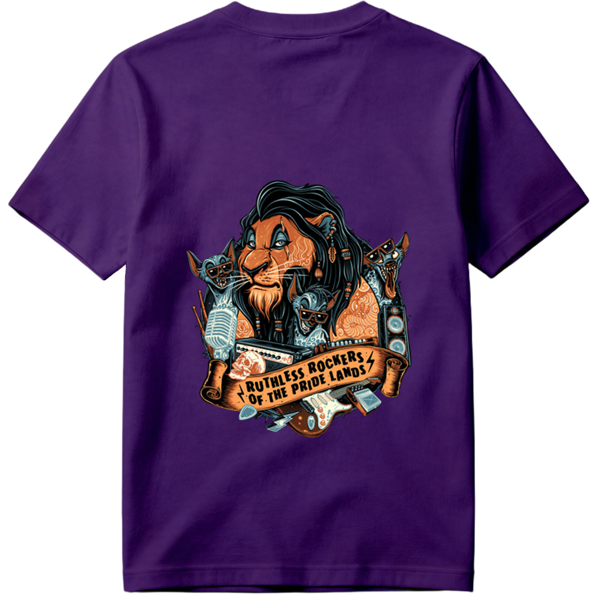 Ruthless Rockers of the Pride Lands: Lion, Hyena, and Meerkat Band - Tee