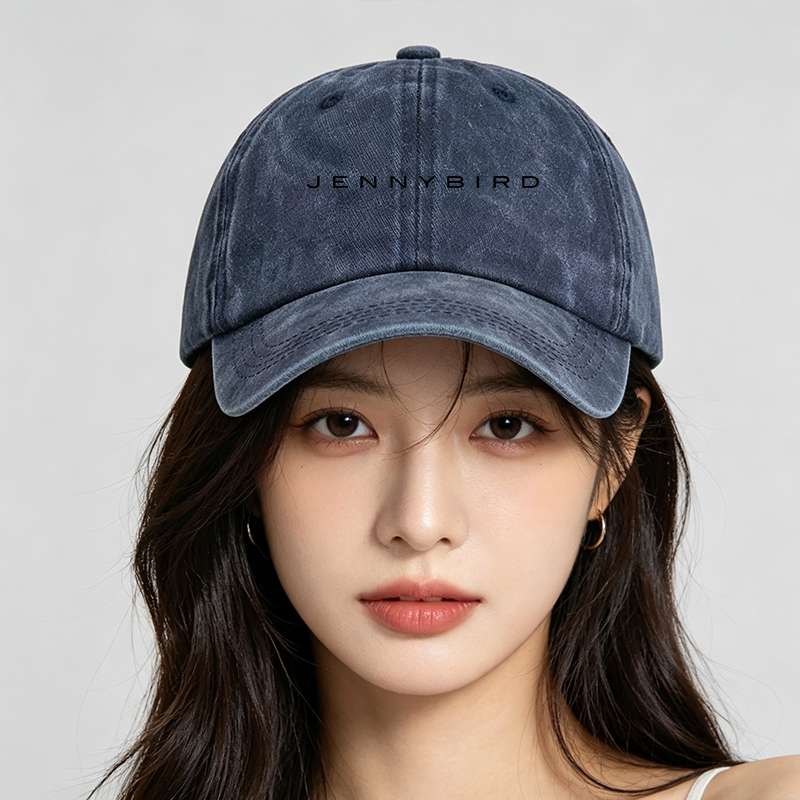 Men's Printed Washed Cotton Hat with Bold Lettering Design Casual Round Brim Summer Lightweight Cap for Outdoor Activities and Urban Style Adults