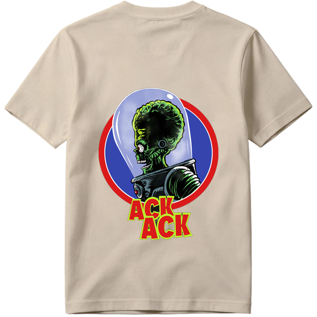 Ack Ack: Green Alien in Space Helmet - Tee