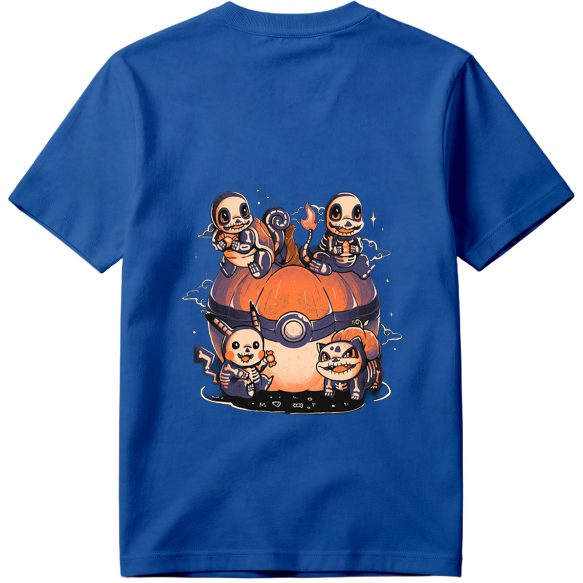 Pokémon: Skeleton Eeveelutions on a Pokéball Pumpkin - Tee