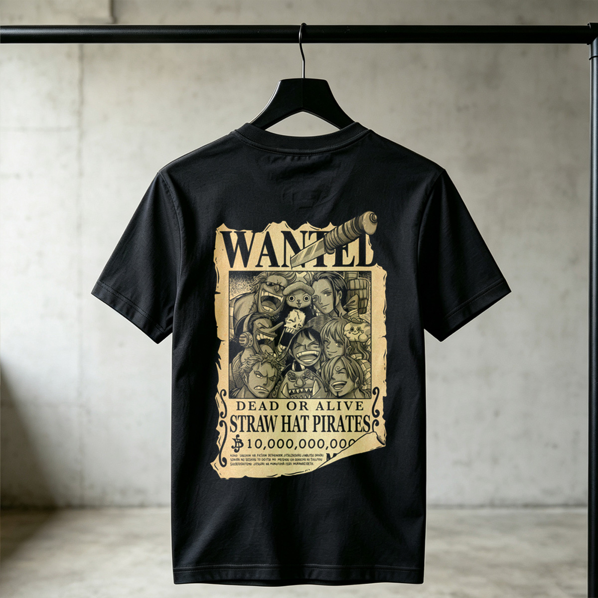 One Piece Straw Hat Pirates Wanted Poster - Tee