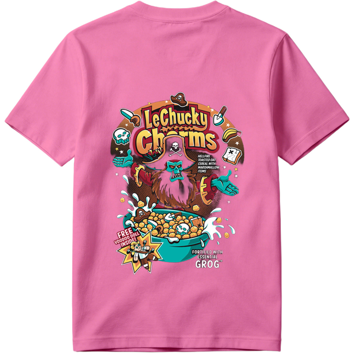 LeChucky Charms: Hellfire Toasted Oat Cereal with Voodoo Doll and Grog - Tee
