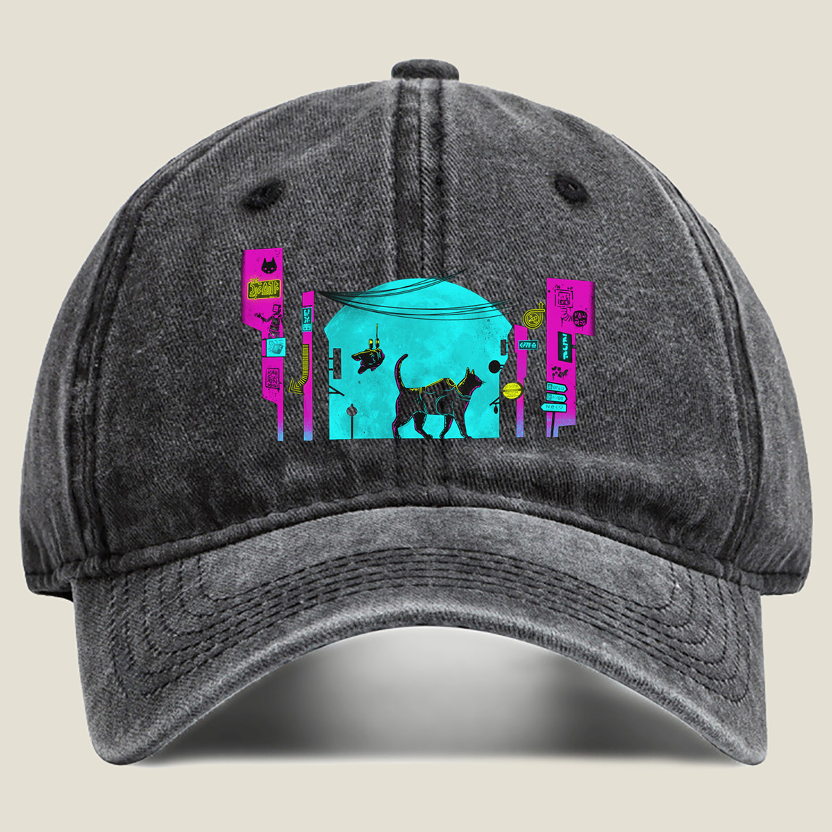 Stray: The Cat and the City - Washed Denim - Baseball Cap