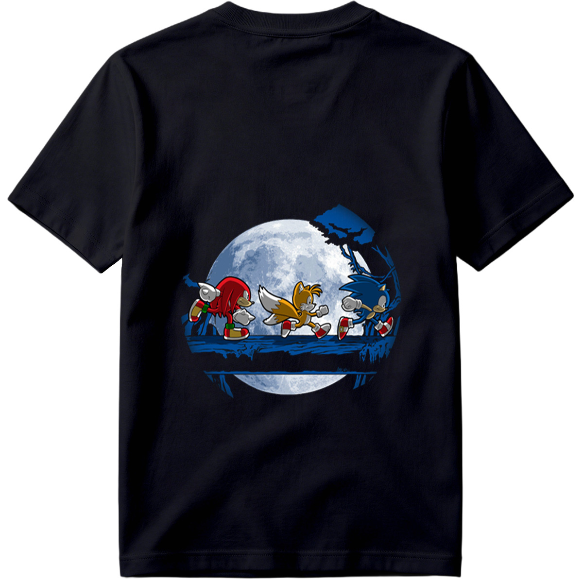 Sonic, Tails, and Knuckles Running Under the Moon - Tee