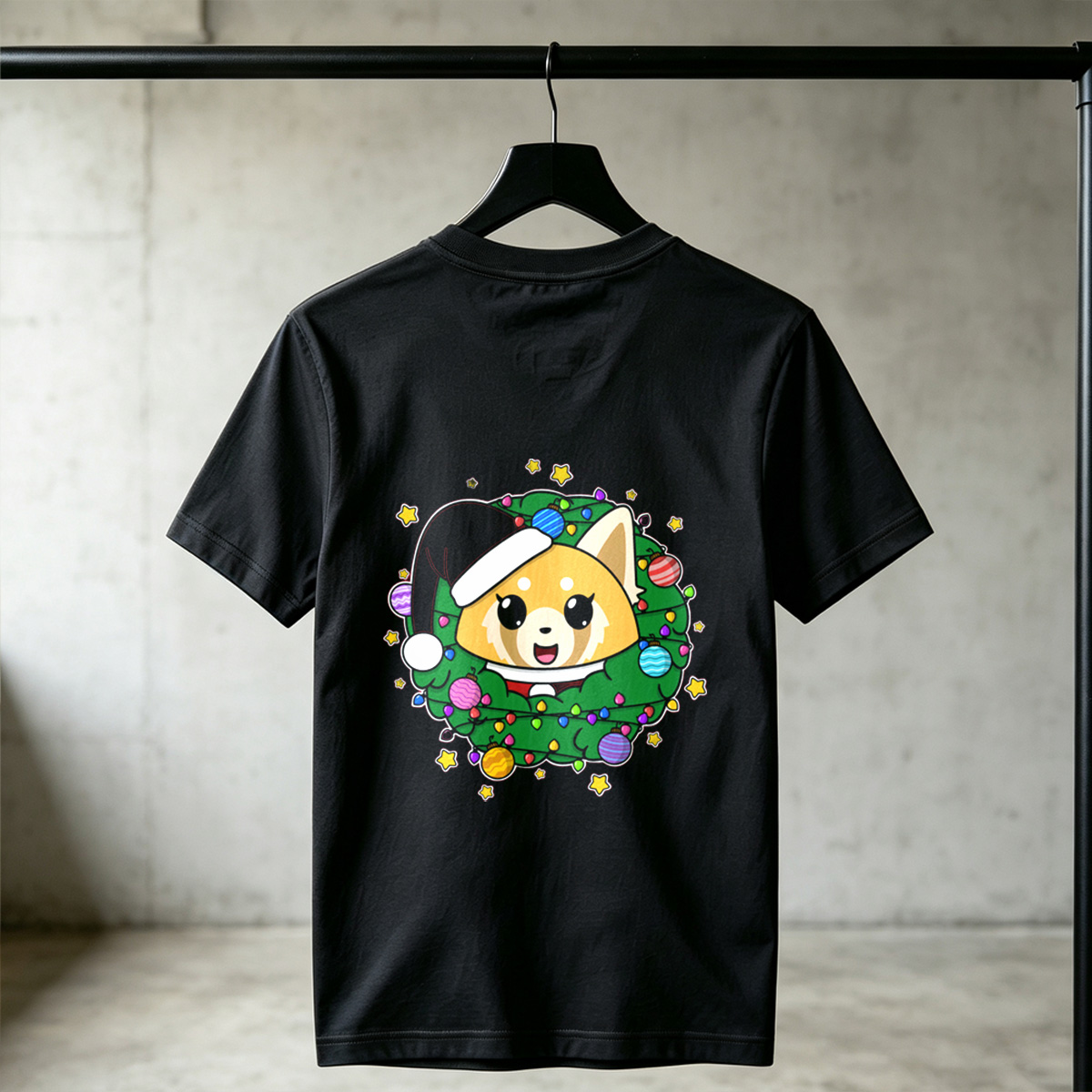 Chibi Dog in Christmas Wreath - Tee