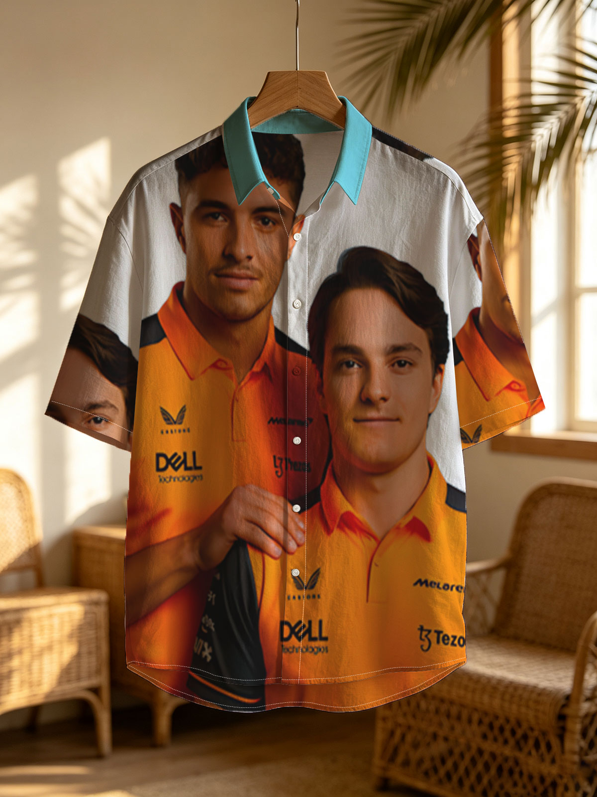 McLaren F1 Drivers in Team Polos, Featuring Dell and Tezos Sponsorship -  Shirt