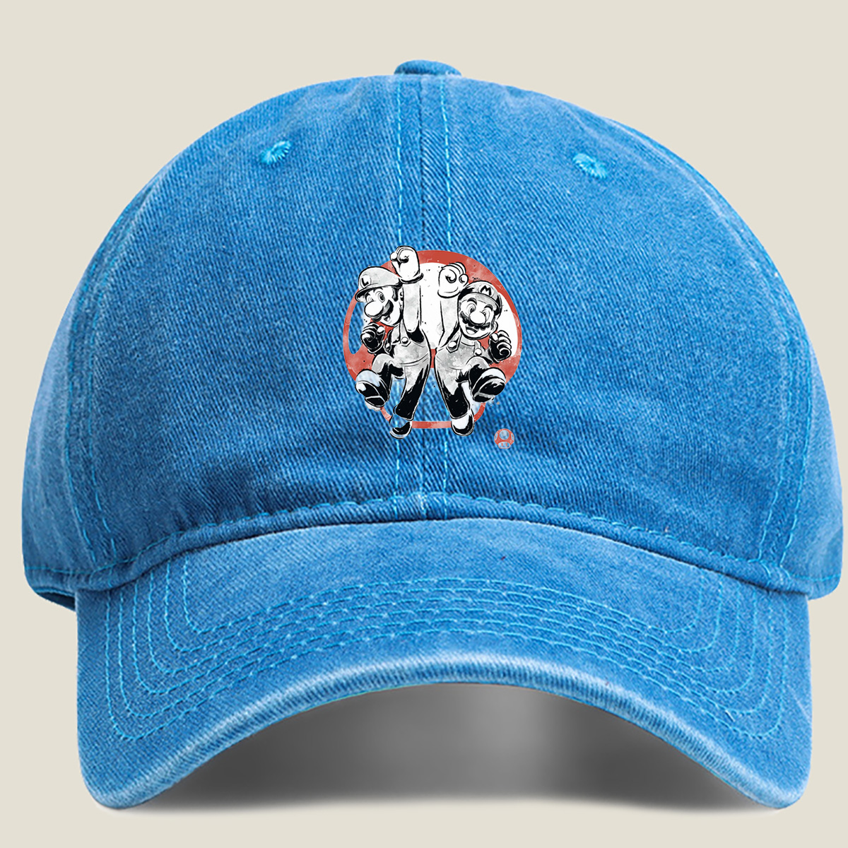 Mario and Luigi: Dynamic Duo - Washed Denim - Baseball Cap