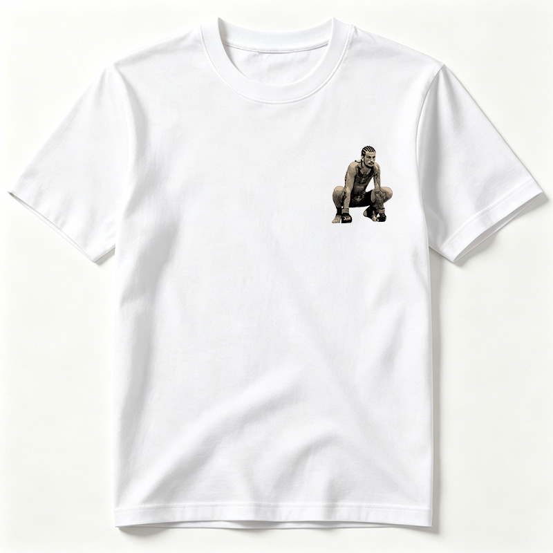 MMA Fighter with Tattoos and UFC Gloves - Tee
