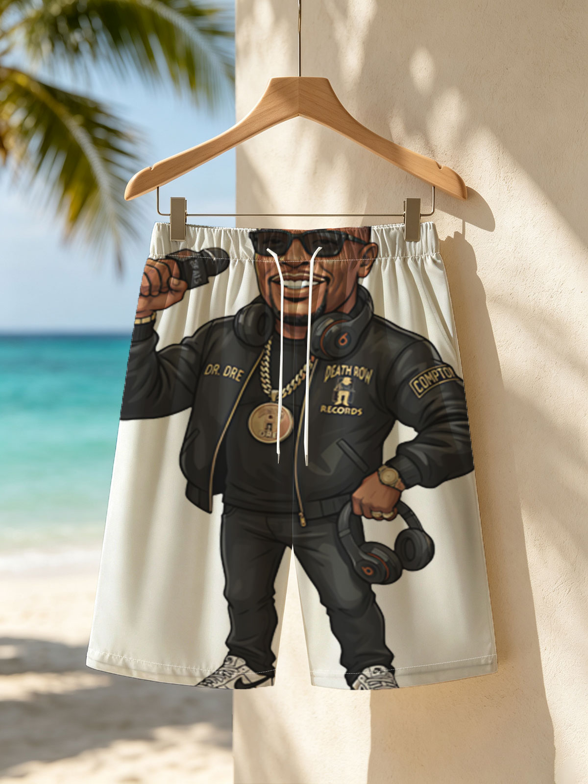 Dr. Dre, Rap Legend, Death Row Records, Compton, Hip-Hop Icon -  Beach shorts