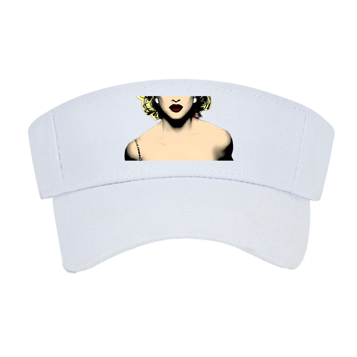 Marilyn Monroe in a Glamorous Pose with Bold Makeup and Iconic Hairstyle -  Visor cap