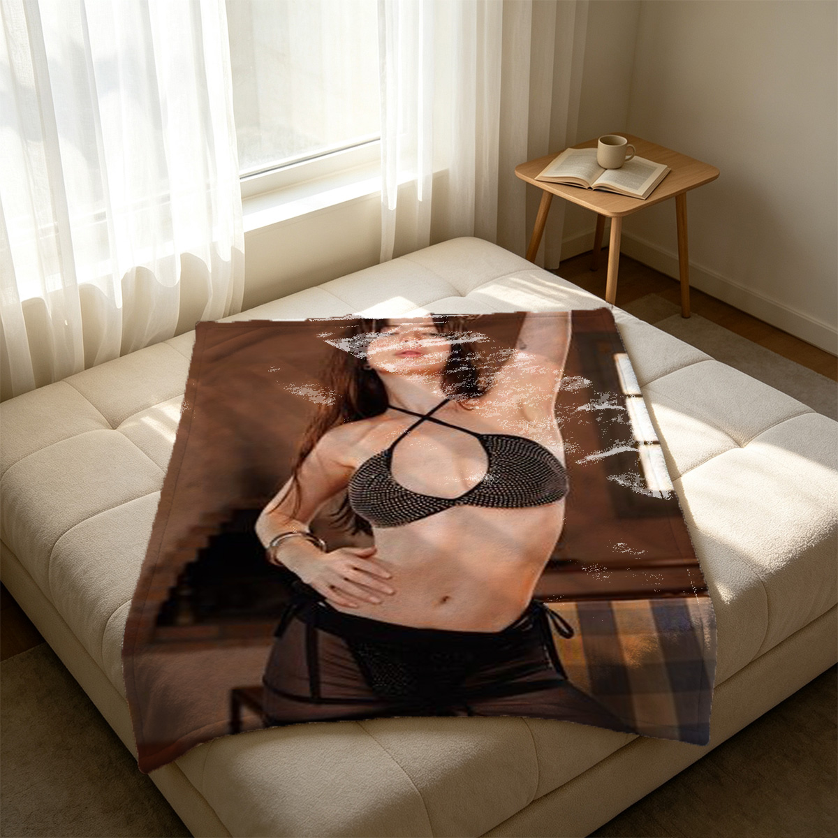 Adriana Lima nude on rocks - Blanket