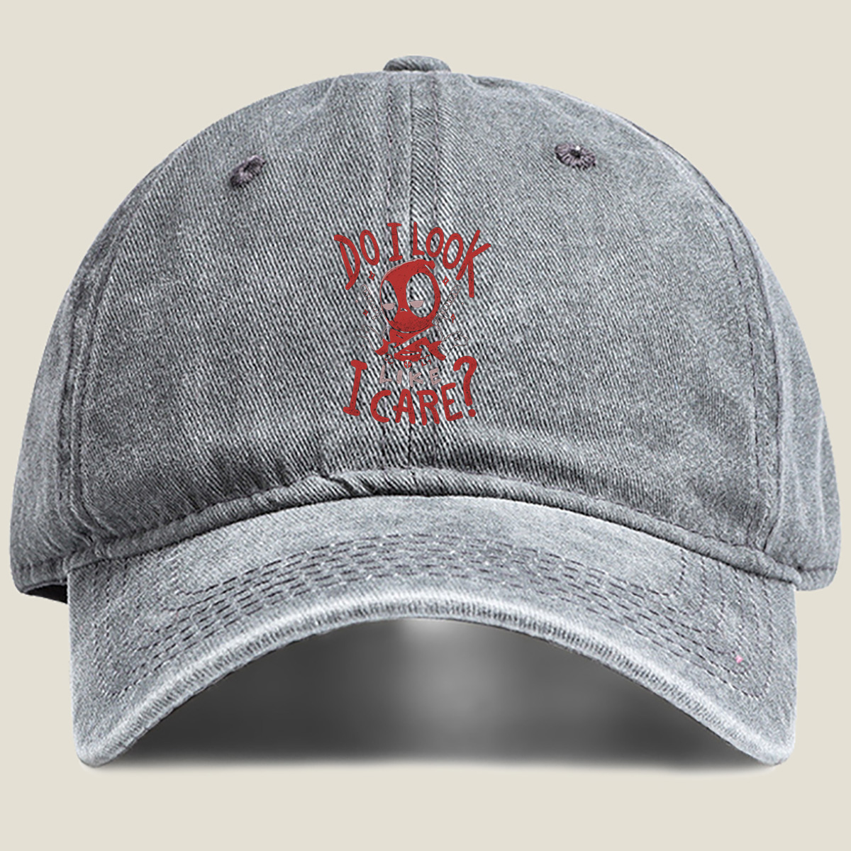 Deadpool: Do I Look Like I Care? - Washed Denim - Baseball Cap