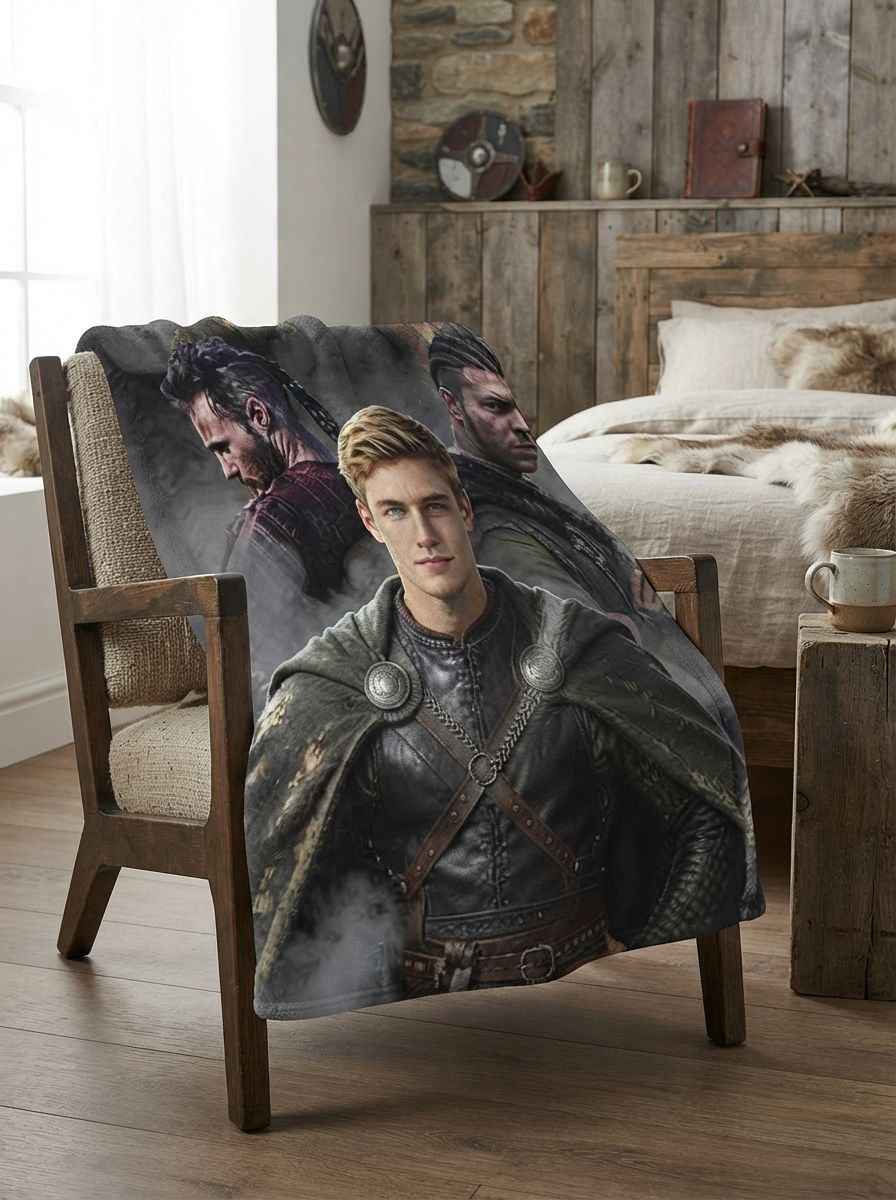 Custom Face Photo Flannel Blanket Personalized Epic Warrior Portrait Soft Anti Pilling Throw for Sofa Bed Cozy Keepsake