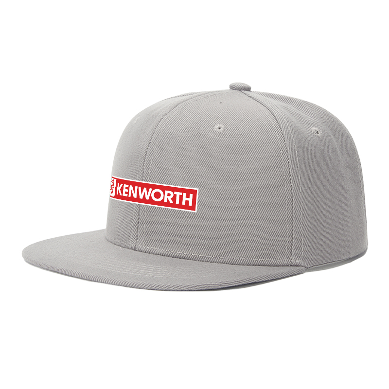 Flat Brim Baseball Cap Kenworth Logo Print Streetwear Underground Skate Style for Basketball Court Urban Skate Park Hip Hop Riders and Streetwear Enthusiasts