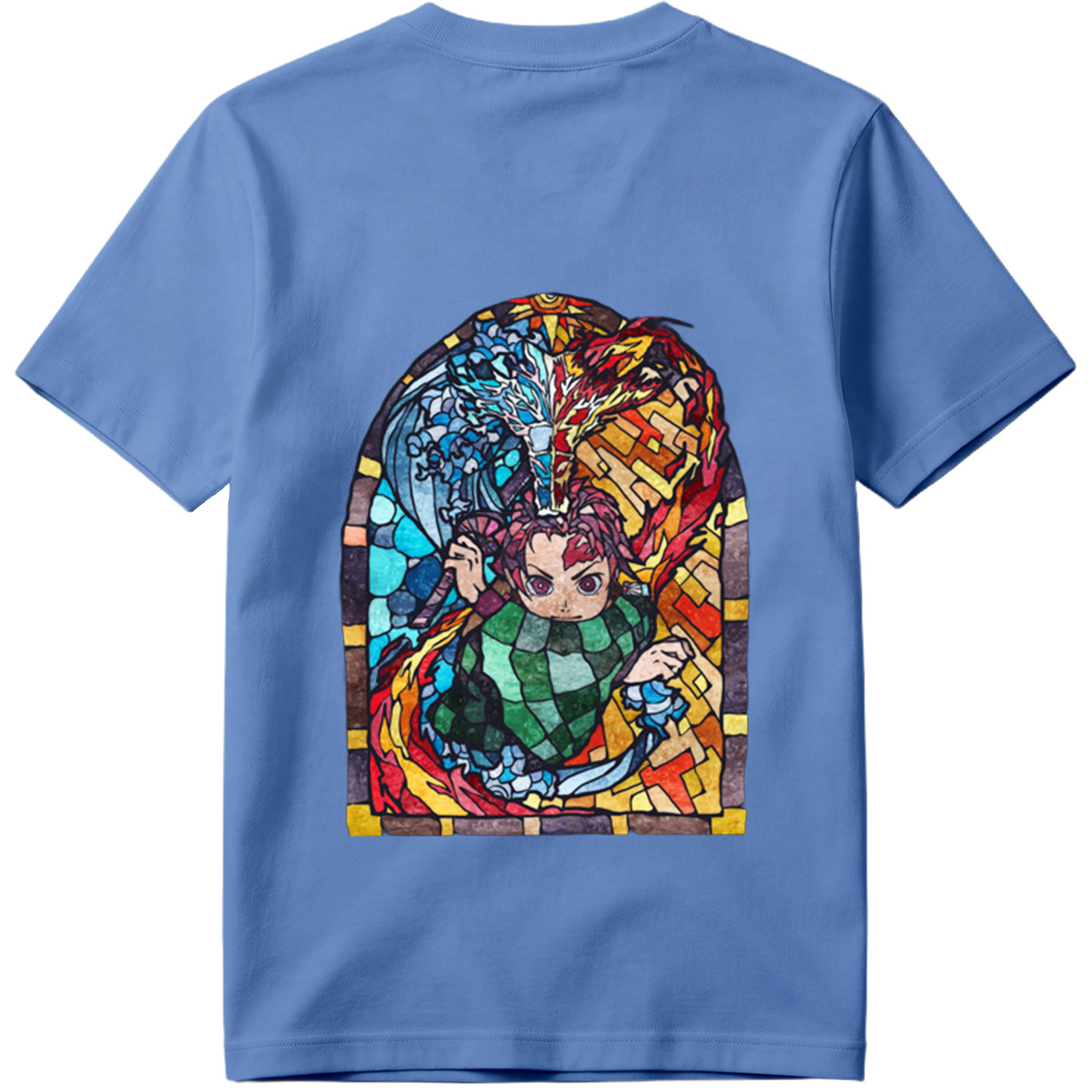 Demon Slayer Tanjiro Kamado Stained Glass Art - Tee