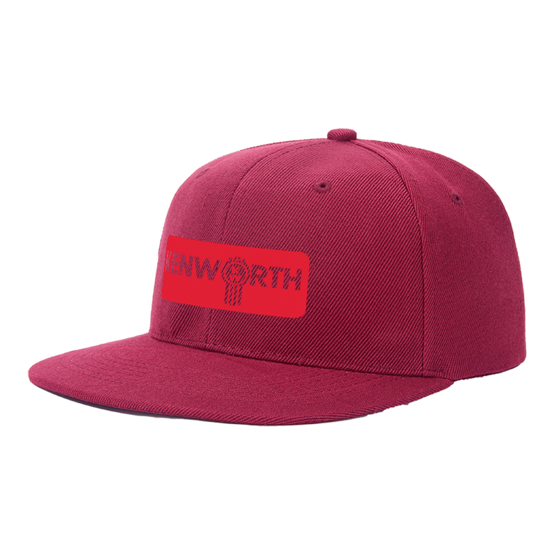 Flat Brim Baseball Cap Kenworth Logo Print Streetwear Underground Skate Style Basketball Court Skate Park Urban Outfit for Skaters Rappers Streetwear Enthusiasts