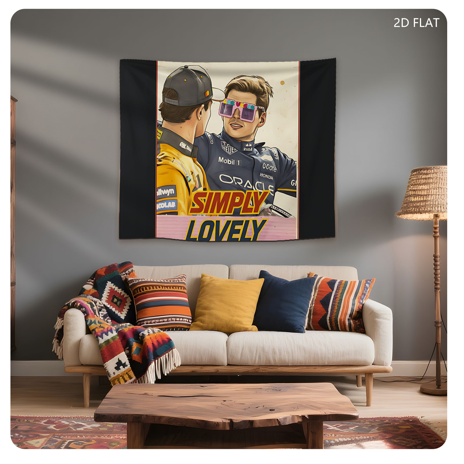 Max Verstappen and Lando Norris in Racing Gear, 
