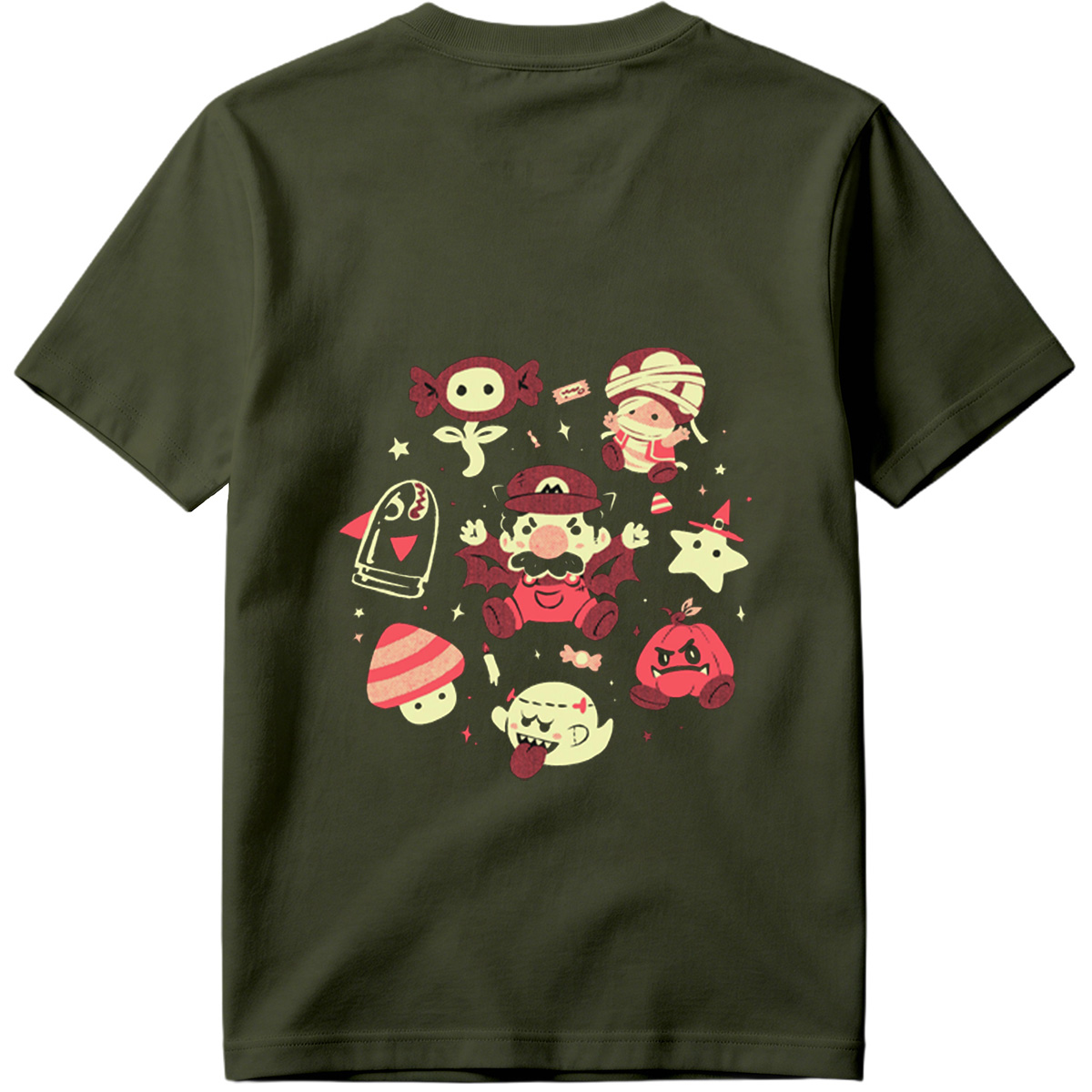 Super Mario Characters in Halloween Costumes - Tee