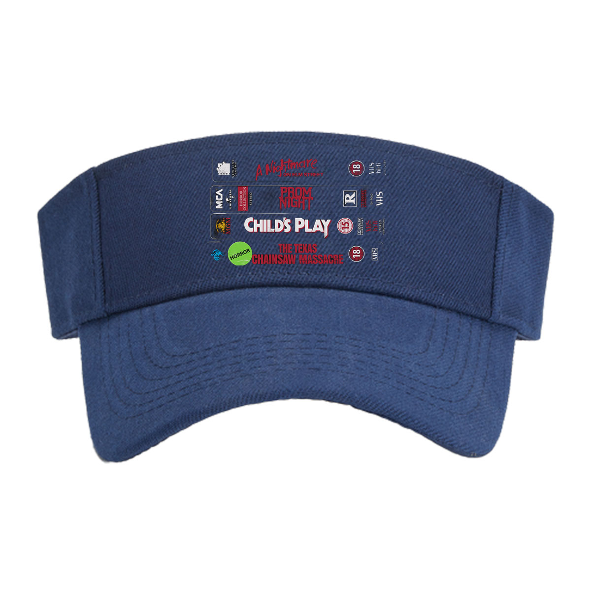 Halloween Horror Collection: A Nightmare on Elm Street, Prom Night, Child's Play, The Texas Chainsaw Massacre, Friday the 13th -  Visor cap
