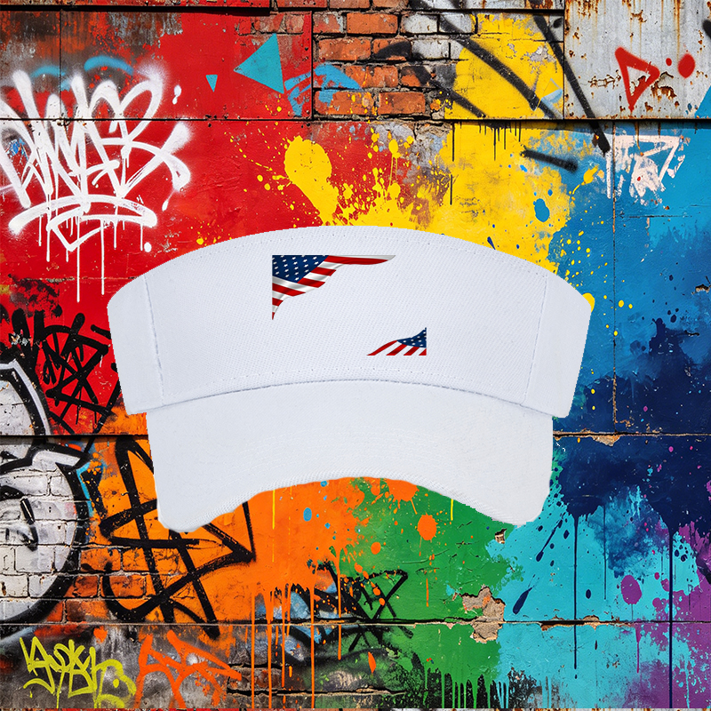 Unisex Classic Mesh Visor Cap with American Flag Print Design for Outdoor Activities and Patriotic Events, Ideal for Adults Seeking Sun Protection and Style During Summer Travel, Hiking, Fishing, or Festivals
