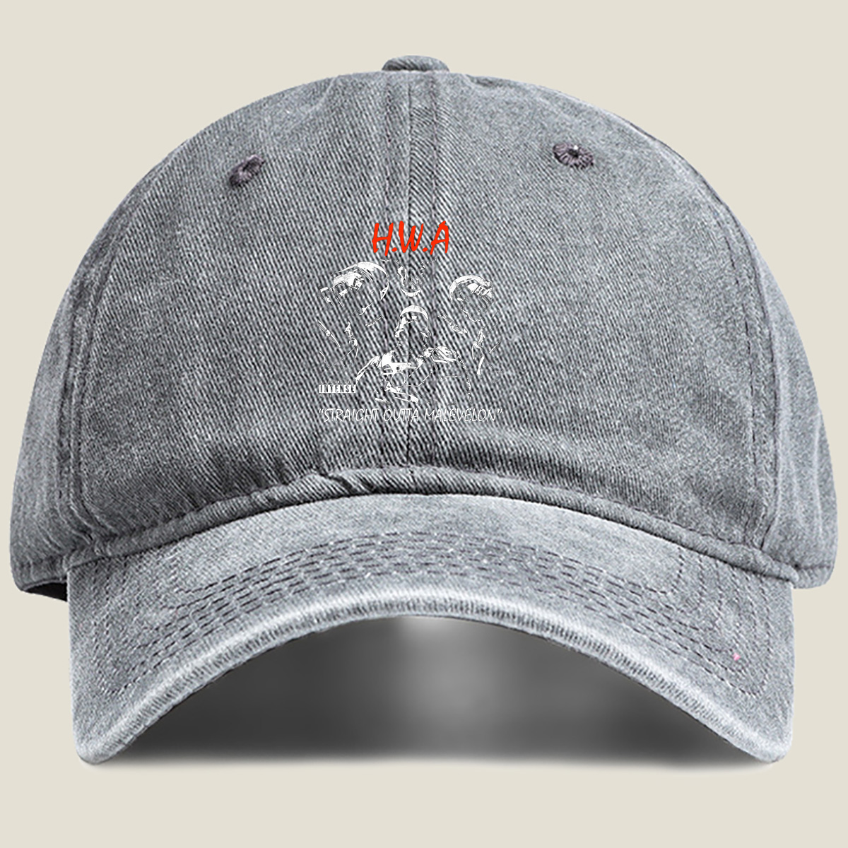 H.W.A: Straight Outta Malevelon – Intense Violence in the Galaxy - Washed Denim - Baseball Cap