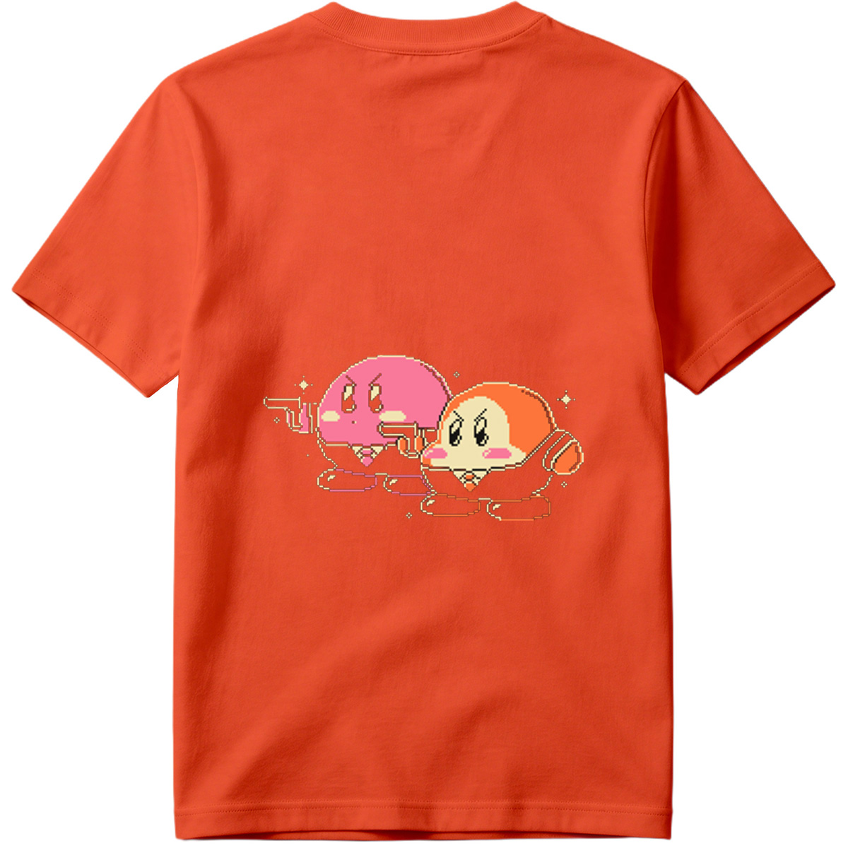 Kirby and Waddle Dee in Pixel Art Style - Tee