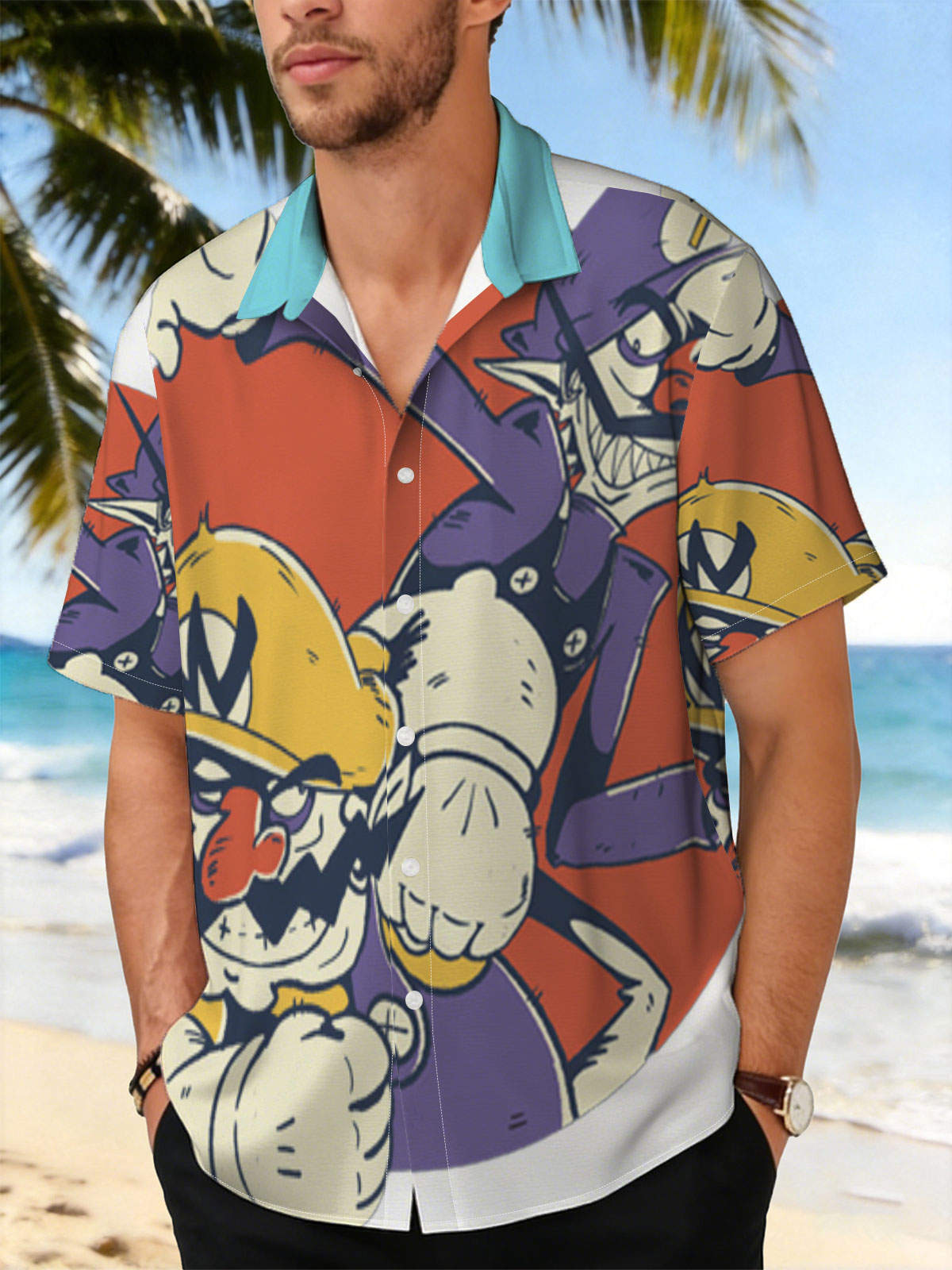 Wario and Waluigi in Action Pose -  Shirt
