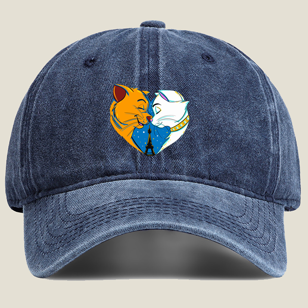The Aristocats: Thomas O'Malley and Marie - Washed Denim - Baseball Cap
