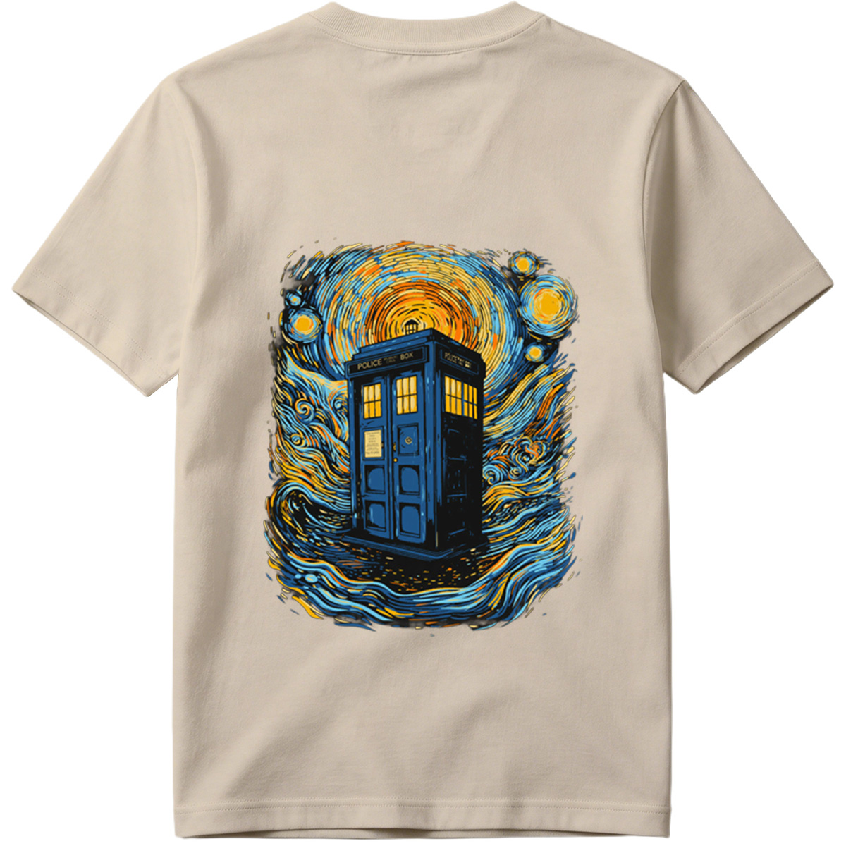 TARDIS in Starry Night - Tee