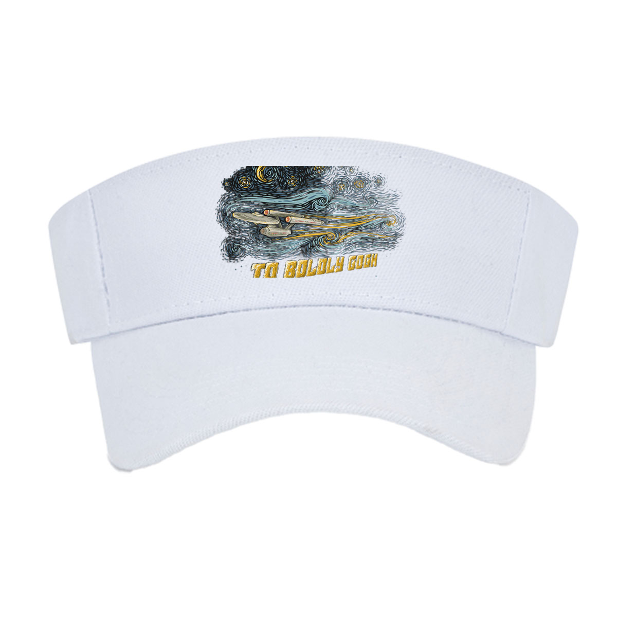 Star Trek USS Enterprise in Van Gogh Style: To Boldly Cogh -  Visor cap
