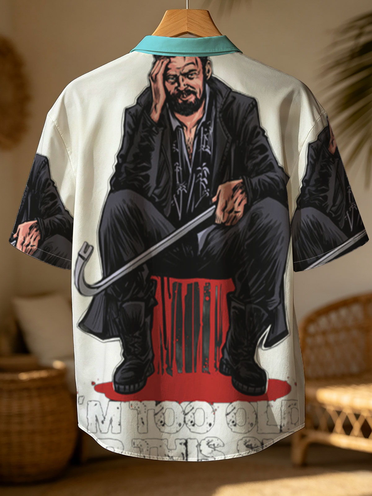 I'm Too Old For This Shit - Man with Cane on Stool -  Shirt