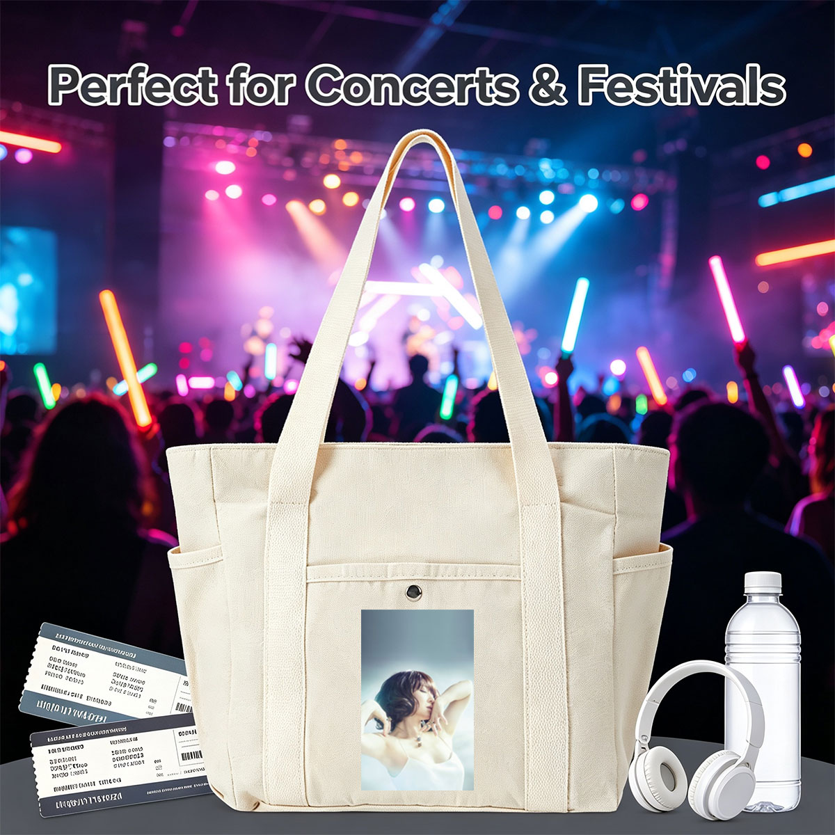 Ayumi Hamasaki in Elegant Pose with Jewelry and Soft Lighting - Multi-pocket bags