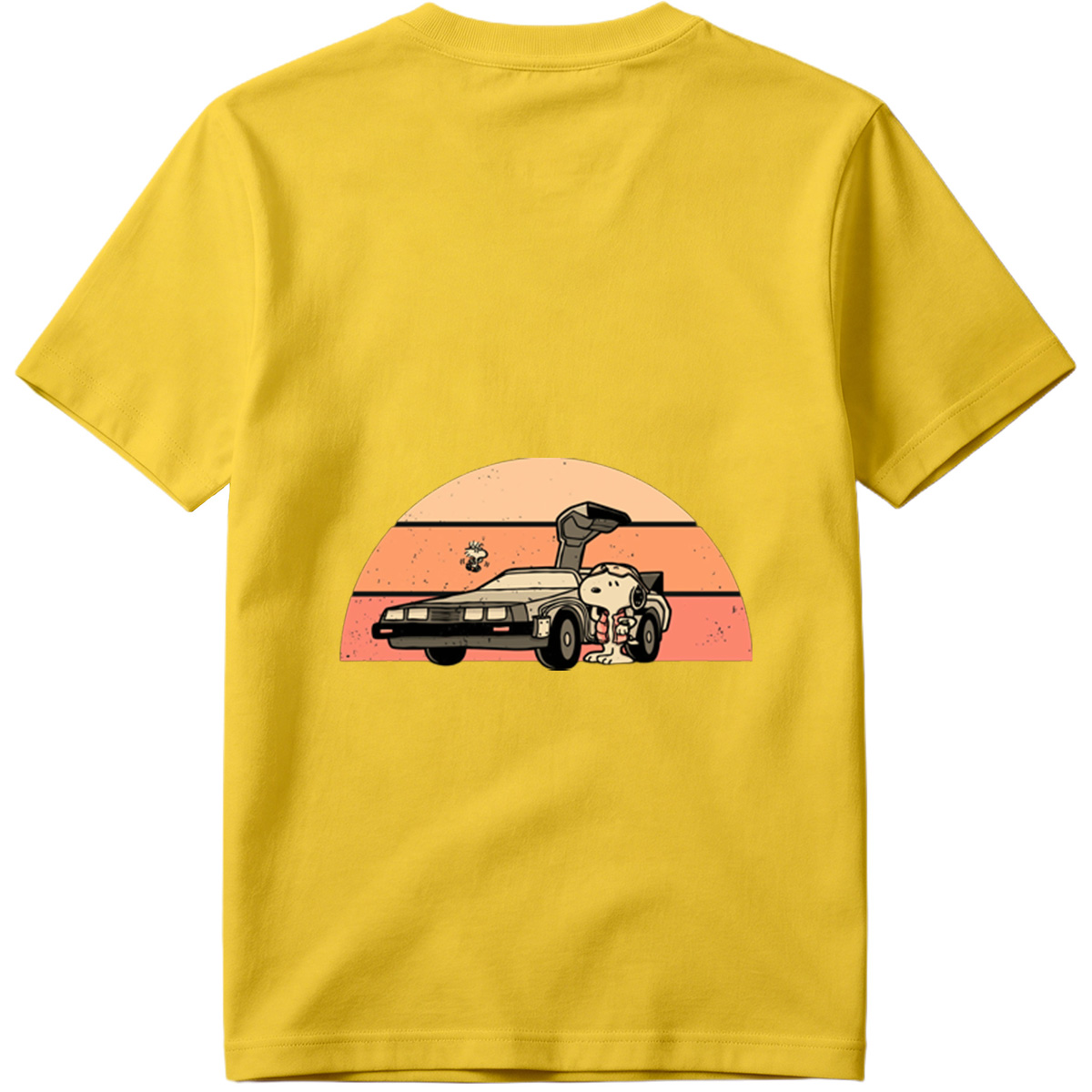 Snoopy and Woodstock in a DeLorean - Tee