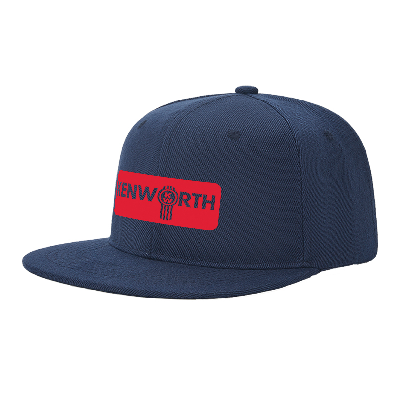 Flat Brim Baseball Cap Kenworth Logo Print Streetwear Underground Skate Style Basketball Court Skate Park Urban Outfit for Skaters Rappers Streetwear Enthusiasts