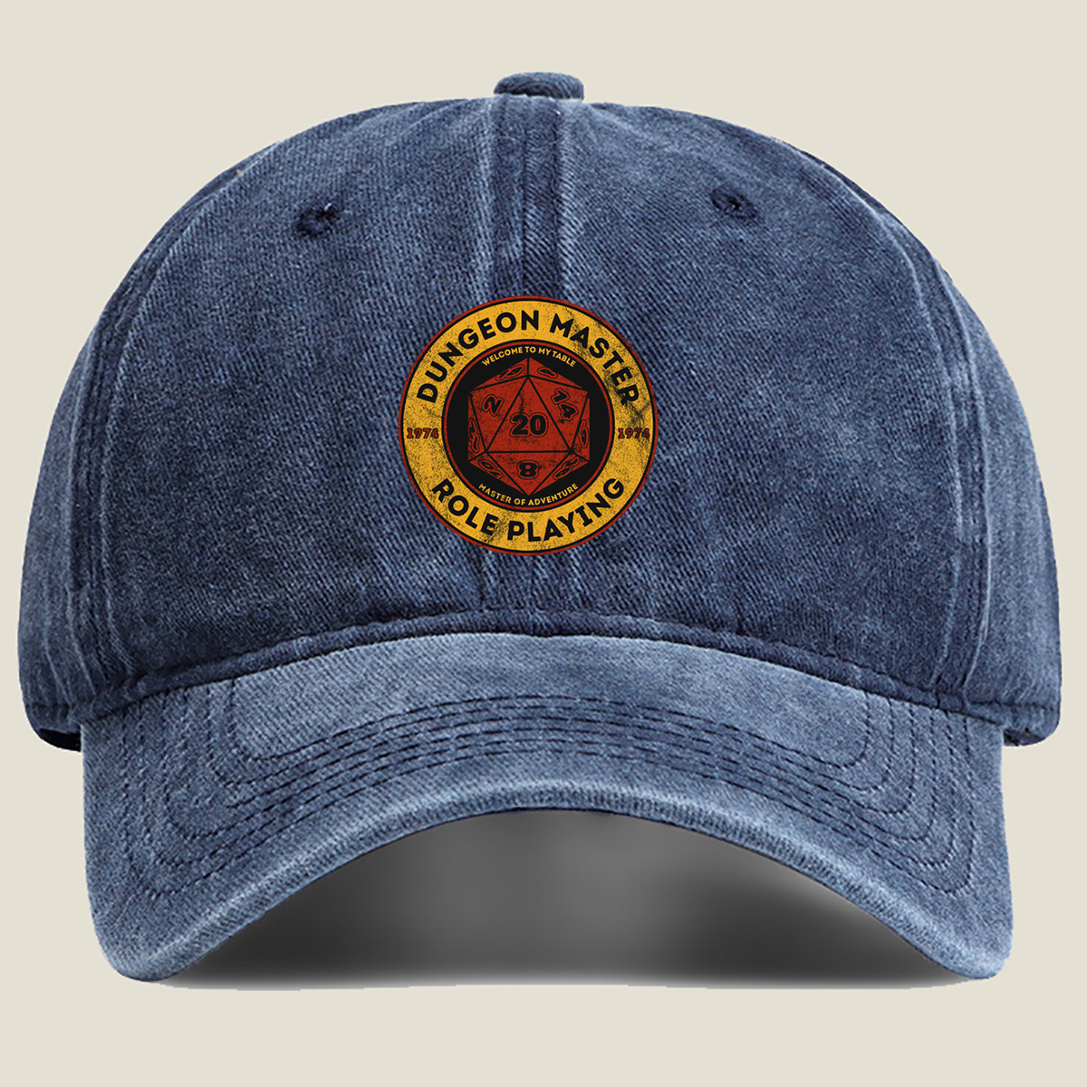 Dungeon Master Role Playing: Welcome to My Table - Washed Denim - Baseball Cap